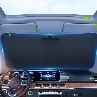 Laser Car Windshield Sun Shade,57X29.5 in Reflector Sunshade Offers Ultimate Protection for Car Interior,Reflective Design UV Protection Heat Isolation for Sedan/Suvs,Mpvs.