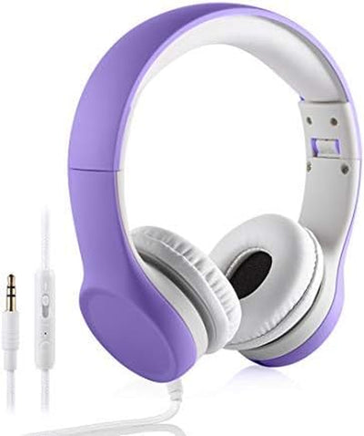 Kids Headphones with Cord, Toddler Headphones with Sharing Function, 85Db/93Db Safe Volume Limit, for Toddler Children Baby Boys Girls On-Line Study, School, Travel Use (Pink)