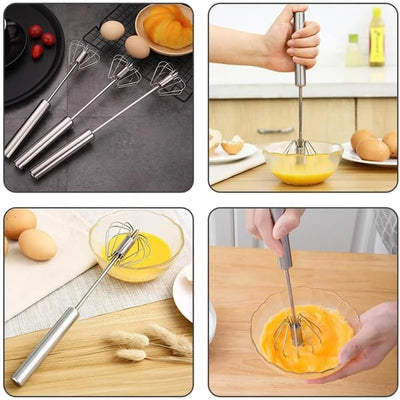 Semi Automatic Mixer Whisk Egg Beater Stainless Steel Manual Hand Mixer Cream Egg Whisk Kitchen Egg Tool Kitchen Accessories