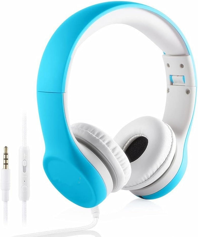 Kids Headphones with Cord, Toddler Headphones with Sharing Function, 85Db/93Db Safe Volume Limit, for Toddler Children Baby Boys Girls On-Line Study, School, Travel Use (Pink)