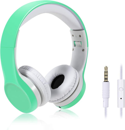Kids Headphones with Cord, Toddler Headphones with Sharing Function, 85Db/93Db Safe Volume Limit, for Toddler Children Baby Boys Girls On-Line Study, School, Travel Use (Pink)