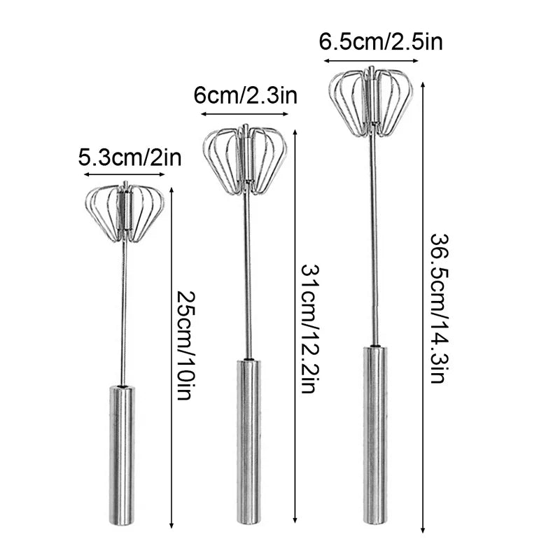 Semi Automatic Mixer Whisk Egg Beater Stainless Steel Manual Hand Mixer Cream Egg Whisk Kitchen Egg Tool Kitchen Accessories
