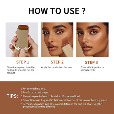 6Color Tinted Foundation Cream Stick Waterproof Lasting Oil-Control Cover Acne Makeup