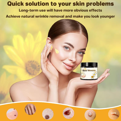2Pcs Powerful All-Body Skin 𝐓𝐫𝐞𝐚𝐭𝐦𝐞𝐧𝐭 Cream, Advanced Bee Venom Skin 𝐓𝐫𝐞𝐚𝐭𝐦𝐞𝐧𝐭 Cream, Bee Venom Skin 𝐓𝐡𝐞𝐫𝐚𝐩𝐲 Cream, Natural Anti-Wrinkle Repair Cream for All Skin Types