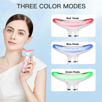 Pink Face and Neck Beauty Instrument Massager