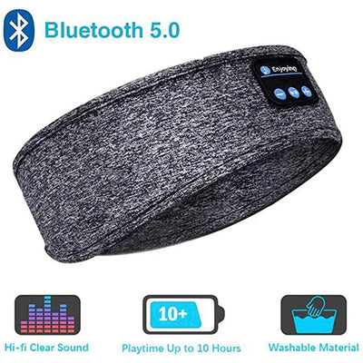 Bluetooth Sleeping Headphones Sports Headband Thin Soft Elastic Comfortable Wireless Music Earphones Eye Mask for Side Sleeper