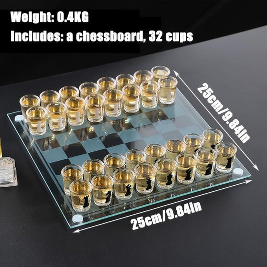 Board Games,Bar Fun Drinking Games Chess Game Set Party Favor with 32 Game Glasses Bar Entertainment Supplies, Boardgames of Tiktok