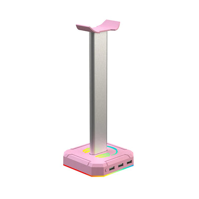 RGB Gaming Headphone Stand with USB Ports Headphone Holder Touch Control Light Desktop Gaming Headset Holder Earphone Hanger
