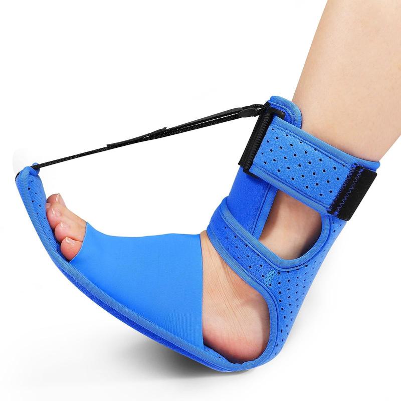 Upgraded Plantar Fasciitis Night Splint, Adjustable Straps Plantar Fasciitis Relief, Supportive Foot Braces with Arch Cushion for Achilles Tendonitis, Foot Drop & Heel Spur Pain Relief Day & Night (Black)