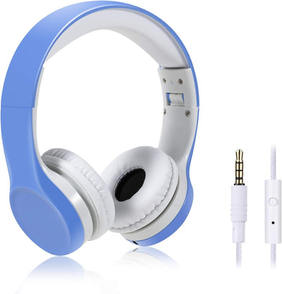 Kids Headphones with Cord, Toddler Headphones with Sharing Function, 85Db/93Db Safe Volume Limit, for Toddler Children Baby Boys Girls On-Line Study, School, Travel Use (Pink)