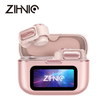 ZIHNIC S12 Open Earbuds Wireless Headphones LED Lights Touchscreenlight-Weight Earbuds Built-In Microphone Power Digital Display Stable Fit Fast Charge 36 Hours Playtime Fast Pair Clear Sound Sweatproof Charging Case Android/Ios