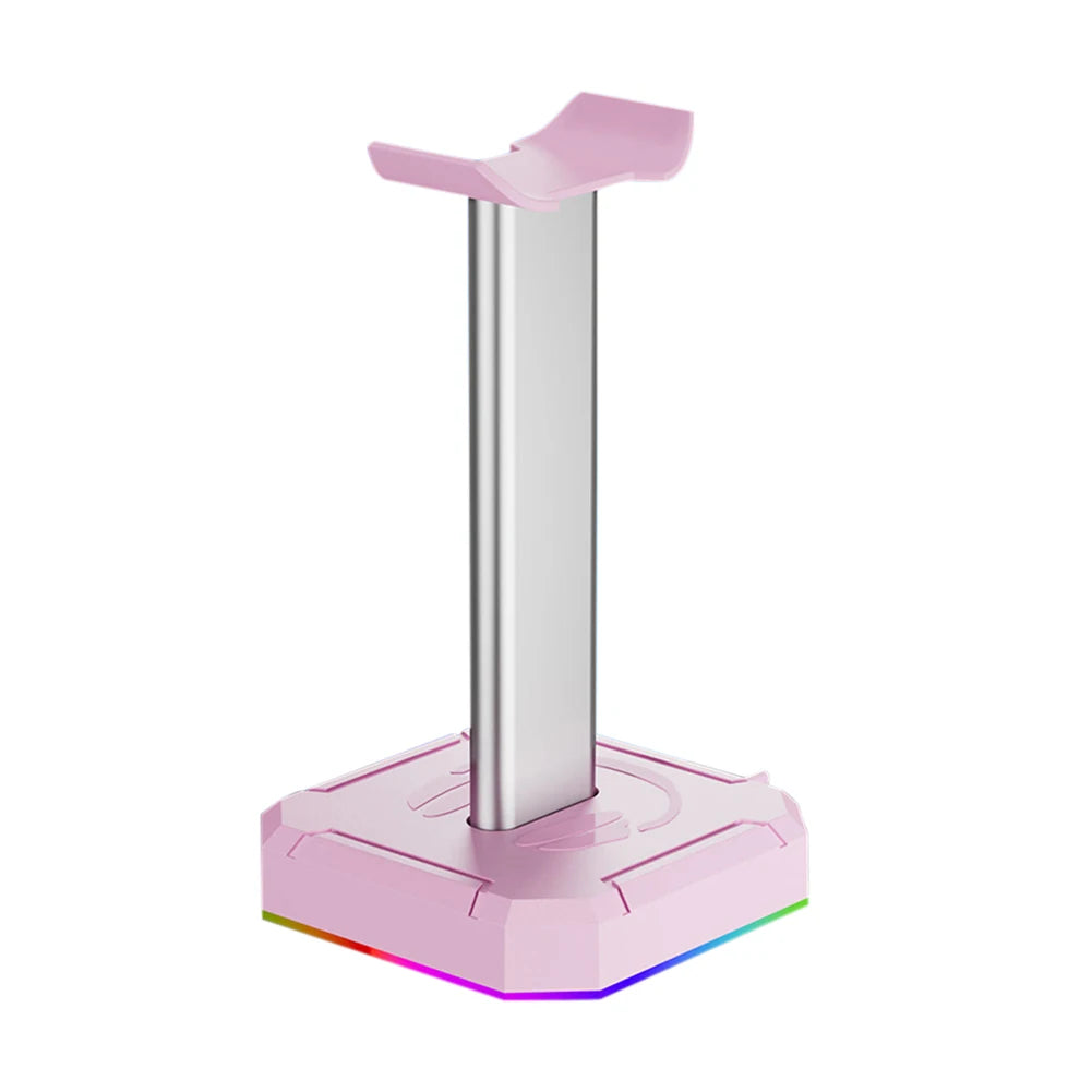 Headphone Holder RGB Backlight Head Mounted Headphone Stand Rack Space Saving Desktop Organizer Vertical Bracket Hanger