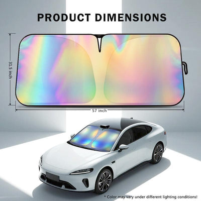 Laser Car Windshield Sun Shade,57X29.5 in Reflector Sunshade Offers Ultimate Protection for Car Interior,Reflective Design UV Protection Heat Isolation for Sedan/Suvs,Mpvs.
