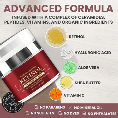 Instant Retinol Cream Wrinkle Remover Firming Lifting anti Aging Fade Fine Lines Moisturizing Whitening Korea Repair Skin Care