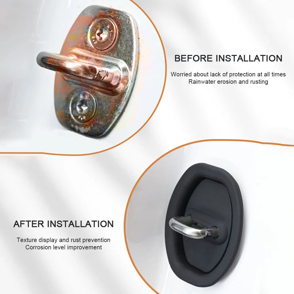 Silicone Door Lock Buckle Protector Car 