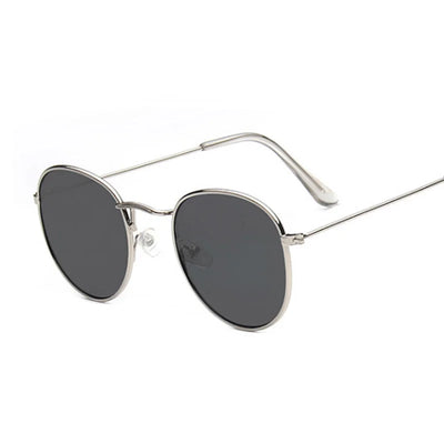 Classic Round Sunglasses Woman Fashion Brand Designer Metal Mirror Sun Glasses Retro Small Frame Oval Lunette Soleil Femme