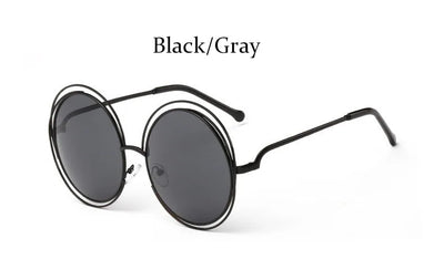 Round Sunglasses Women Retro Mirror Sun Shades For Women Luxury Brown Lens Women's Sunglasses Oversized Vintage Glasses Oculos