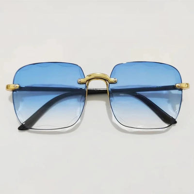 2023 New Rimless Women's Sunglasses Fashion Gradient Lenses Sun glasses Lady Vintage Alloy Legs Classic Designer Shades UV400