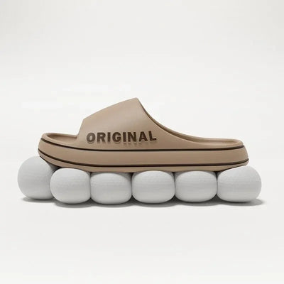 Slippers Beach Slides Solid Color Feslishoet Women Letter Mens Thick Sole Indoor Bathroom Anti Slip Shoes Summer Couple Sandals