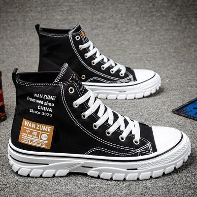 Women Men High Top Sneakers  Fashion Breathable Comfortable Sport Korean Classic Vulcanized Casual Canvas Platform Shoes
