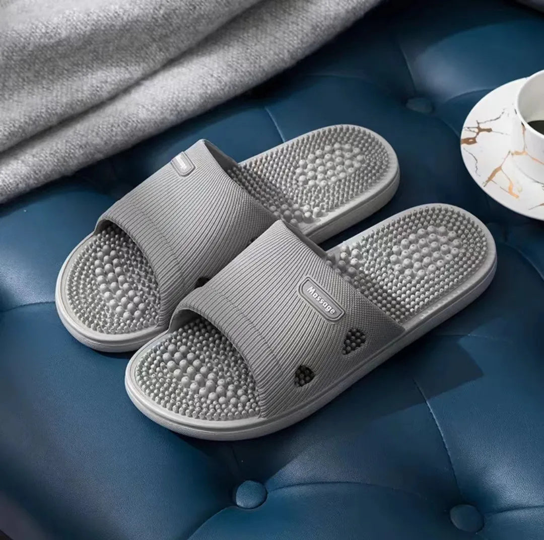 Slippers Women Solid Color Massage Non-slip Open Toe Bathroom Platform Indoor Sandals Casual Men Slip on Shoes Womens Shoes