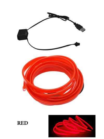 1-5M Car Interior Lights LED Strip Atmosphere Lamp DIY Styling Decorative Light USB EL Wiring Auto Interior Decor Accessories