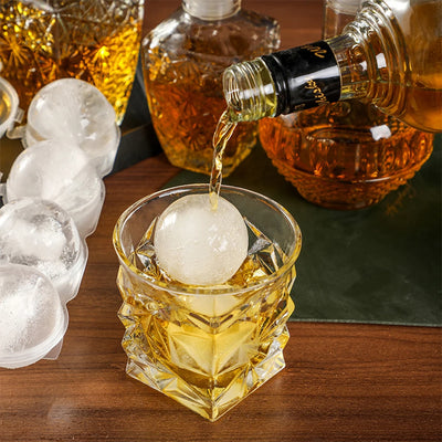 Ice Cube Maker 4 Hole Round Ice Hockey Mold Transparent Whisky Cocktail Vodka Ball Ice Mould Bar Party Kitchen Ice Box Tools