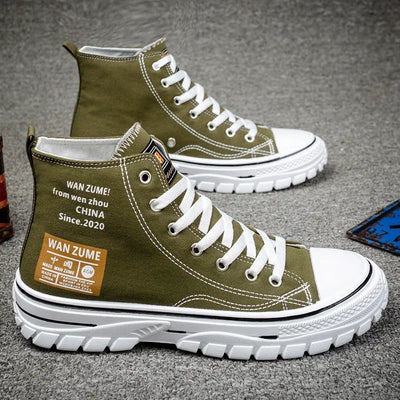 Women Men High Top Sneakers  Fashion Breathable Comfortable Sport Korean Classic Vulcanized Casual Canvas Platform Shoes