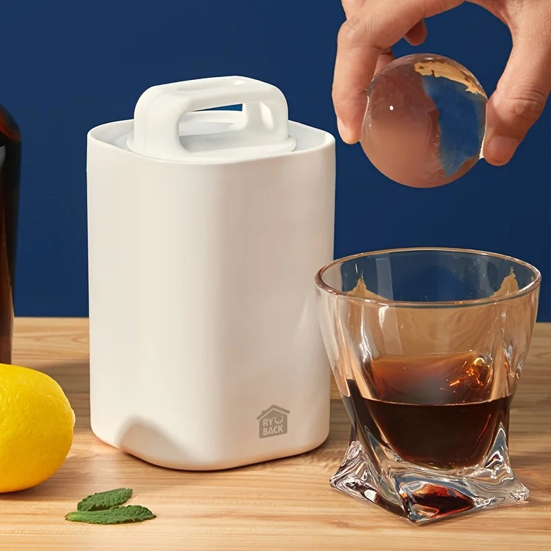 Crystal Clear Ice Cube Maker, Bartender-Quality Ice, Easy-to-Remove Sphere Ice Mold