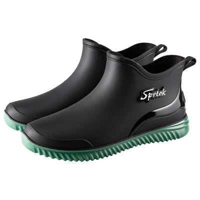 Ankle Rain Boots For Men Integrated forming Simple Waterproof Rain Shoes Toughness Anti-slip Fishing On Work Camping Waterproof