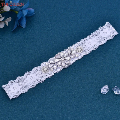 TOPQUEEN Wedding Bridal Garter Belt Bride Sexy liguero podwiazka slubna liga de novia jarretiere mariage bijoux para THS05 ST33