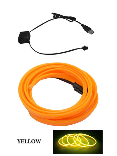 1-5M Car Interior Lights LED Strip Atmosphere Lamp DIY Styling Decorative Light USB EL Wiring Auto Interior Decor Accessories