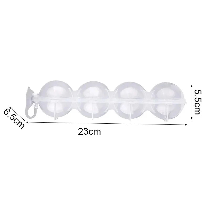 Plastic Ice Maker Transparent Mold 4 Hole Ice Round Makers Bar Ware Ice Box Round Ice Hockey Ball Ice Large Ice Mould Maker Tool