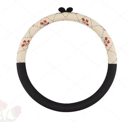 Car Steering Wheel Cover Auto ins Car styling Ice Silk Breathable Non-Slip Grip Steering Covers Suitable Accessories
