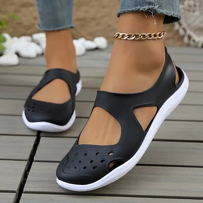 Flat Sandals Ladies 2025 New Casual Fashion Soft Bottom Beach Shoes Plastic Sandal Women Summer Comfortable Espadrilles Hot