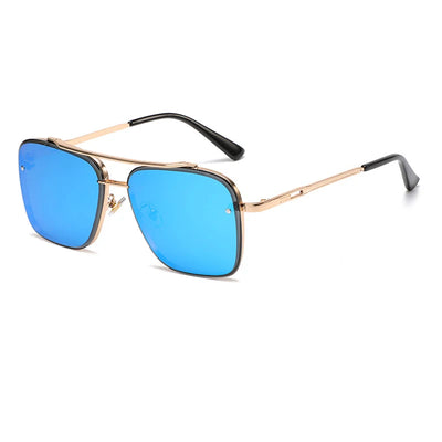 New Gradient Sunglasses for Men Fashion Metal Big Frame Sun Glasses Brand Design Luxury Lunette De Soleil Homme