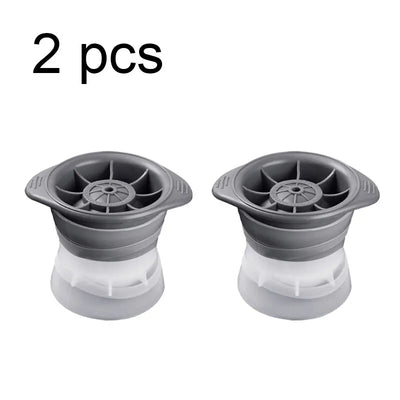 2pcs Bar Whiskey Round Ice Cube Maker Silicone Large Ball Shape Spherical Ice Cube Mould Machine Quick Freezer Kitchen Gadgets