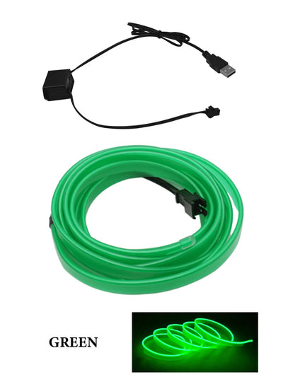 1-5M Car Interior Lights LED Strip Atmosphere Lamp DIY Styling Decorative Light USB EL Wiring Auto Interior Decor Accessories