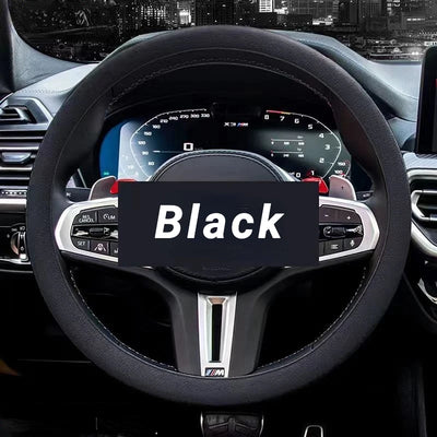Anti-Slip Silicone Steering Wheel Cover - Universal Fit, Soft & Odorless Fits 14''/15'' Wheels, Durable & All-Season