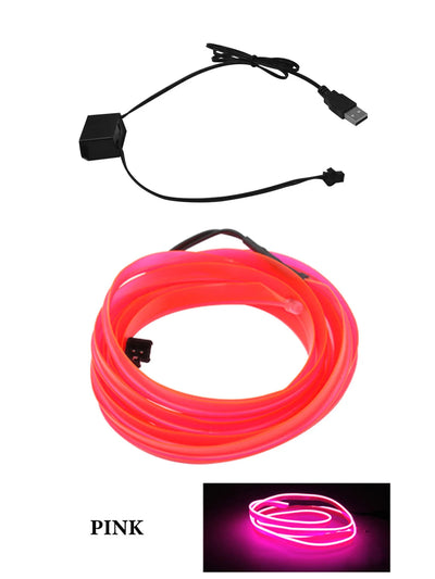 1-5M Car Interior Lights LED Strip Atmosphere Lamp DIY Styling Decorative Light USB EL Wiring Auto Interior Decor Accessories