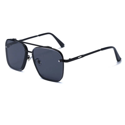New Gradient Sunglasses for Men Fashion Metal Big Frame Sun Glasses Brand Design Luxury Lunette De Soleil Homme