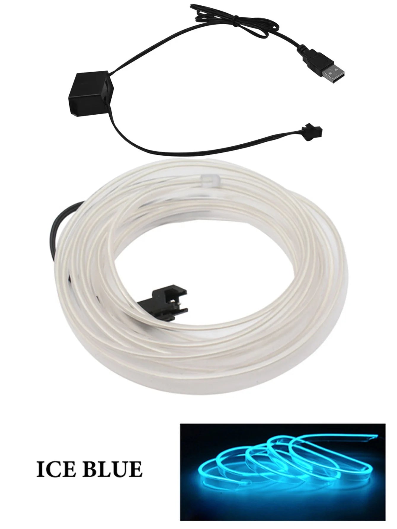 1-5M Car Interior Lights LED Strip Atmosphere Lamp DIY Styling Decorative Light USB EL Wiring Auto Interior Decor Accessories