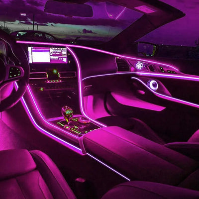 1-5M Car Interior Lights LED Strip Atmosphere Lamp DIY Styling Decorative Light USB EL Wiring Auto Interior Decor Accessories