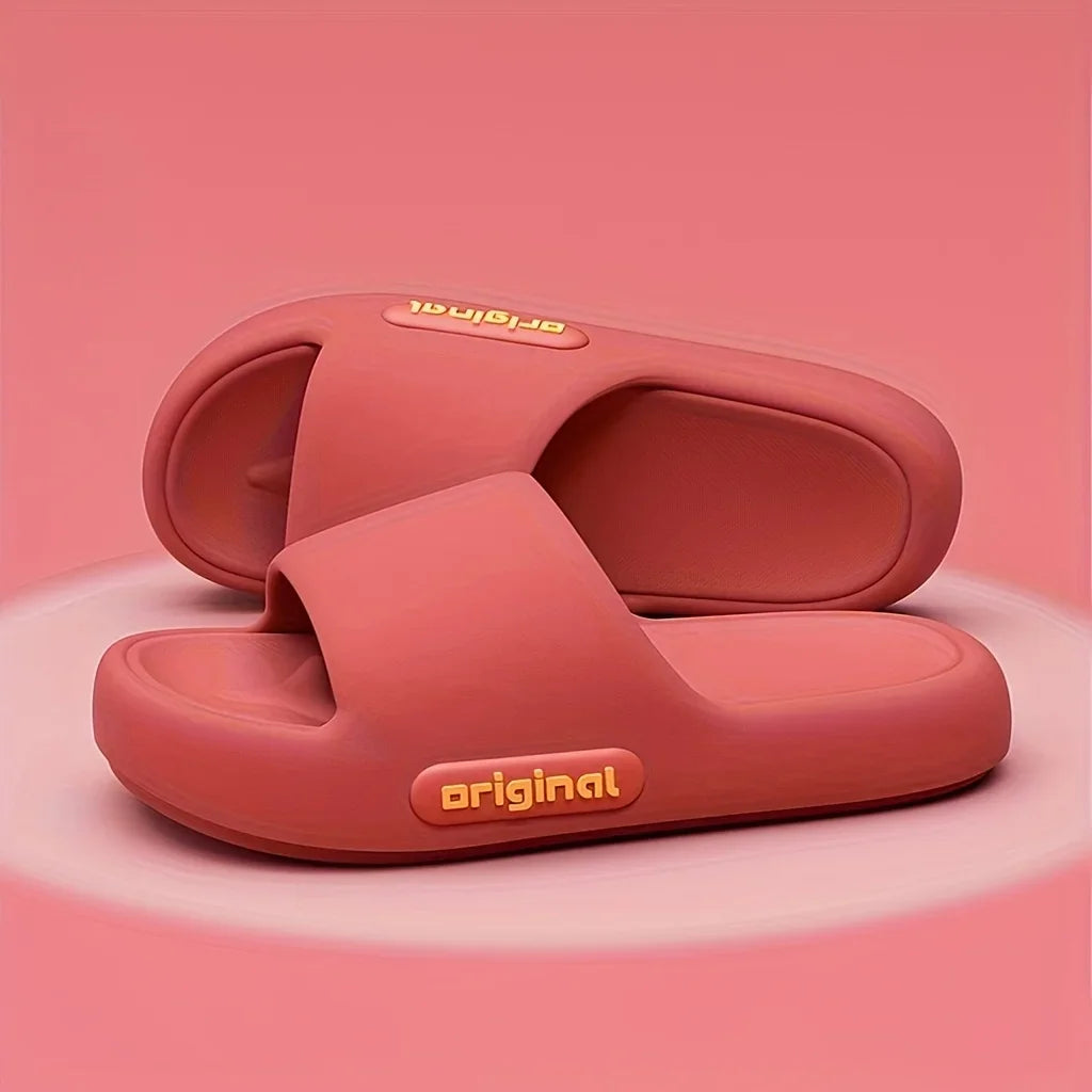 Women's Soft Slippers Thick-Soled Anti-Slip Indoor Outdoor Home Bathroom Relaxing Comfortable Cushioned Sandals，slippers woman