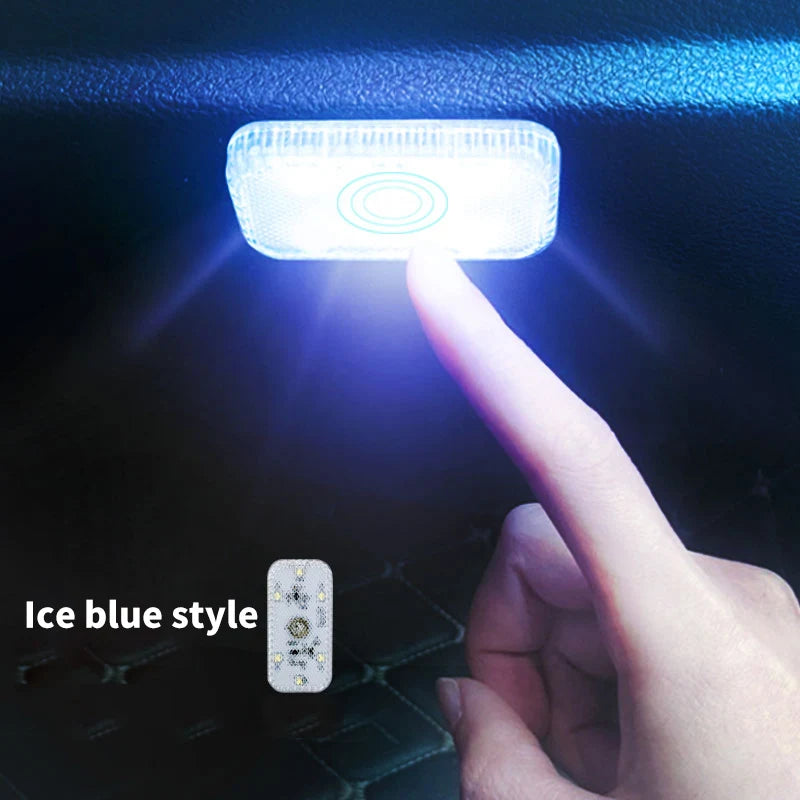 Automotive interior LED wiring free lighting, car reading light, touch sensing, trunk foot atmosphere surround light