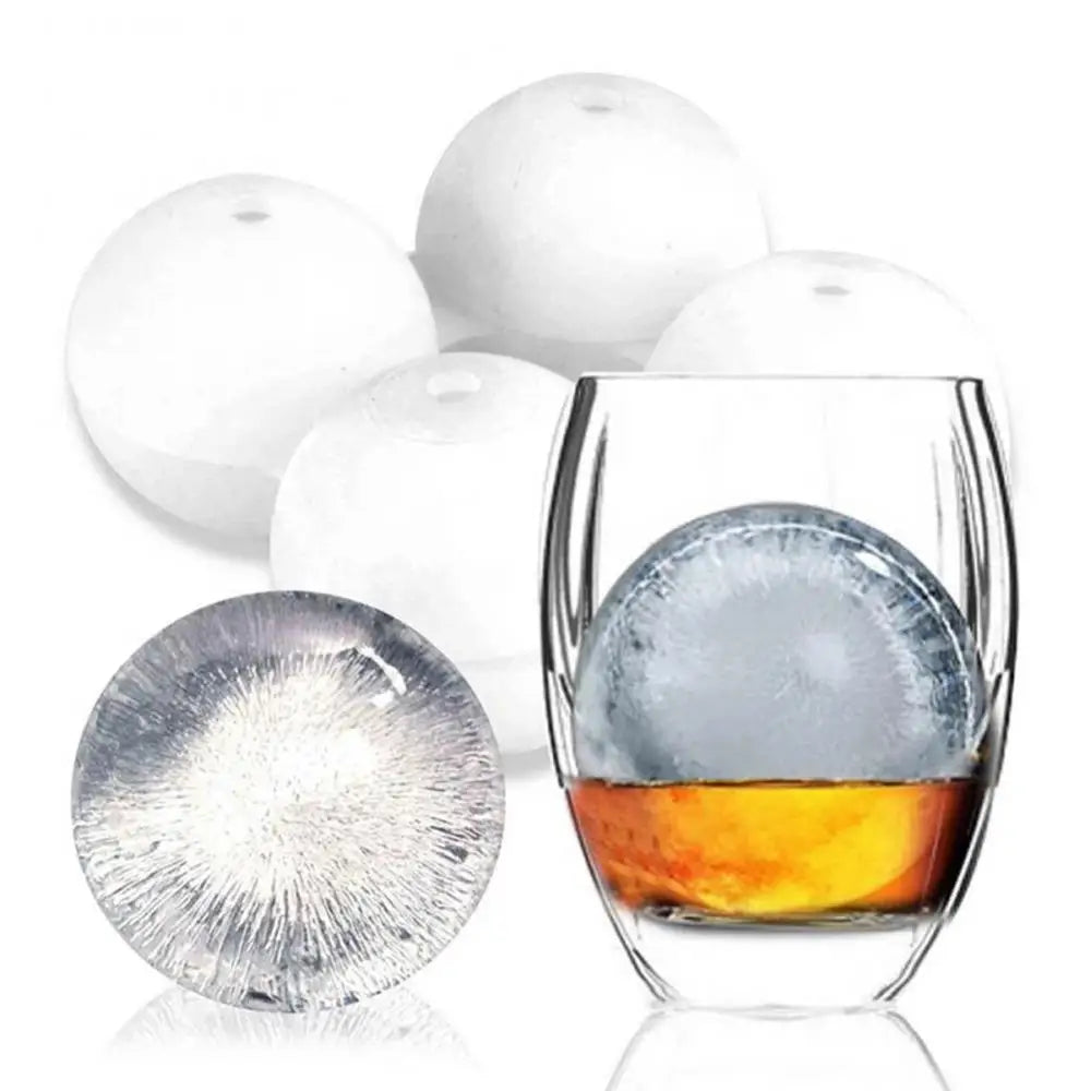 Plastic Ice Maker Transparent Mold 4 Hole Ice Round Makers Bar Ware Ice Box Round Ice Hockey Ball Ice Large Ice Mould Maker Tool