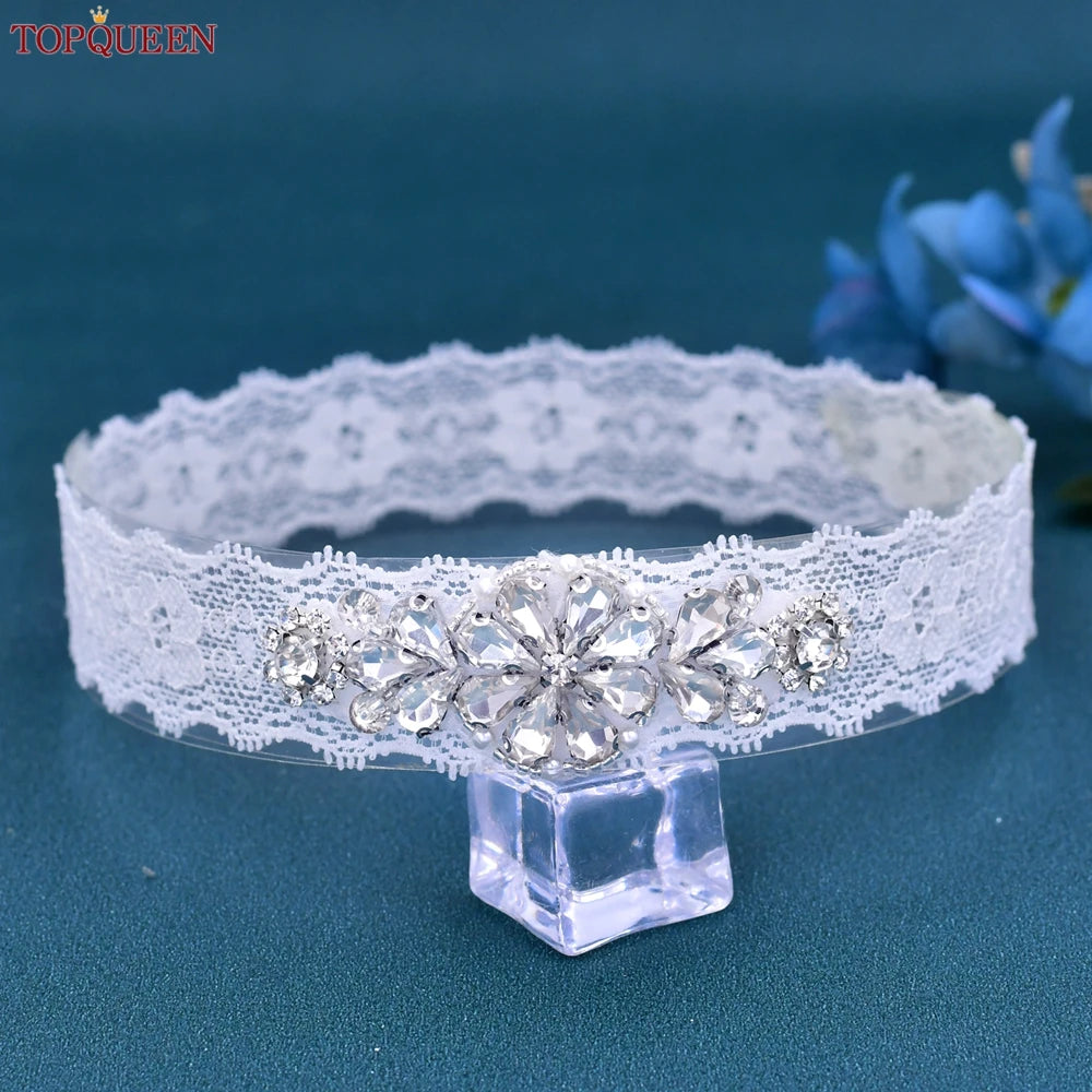 TOPQUEEN Wedding Bridal Garter Belt Bride Sexy liguero podwiazka slubna liga de novia jarretiere mariage bijoux para THS05 ST33