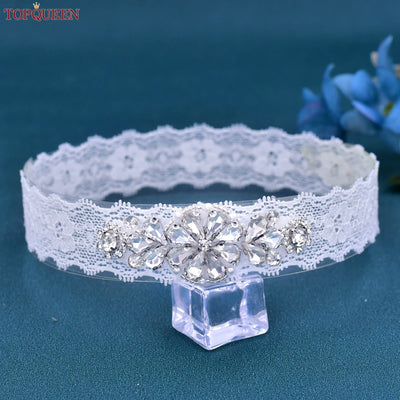 TOPQUEEN Wedding Bridal Garter Belt Bride Sexy liguero podwiazka slubna liga de novia jarretiere mariage bijoux para THS05 ST33