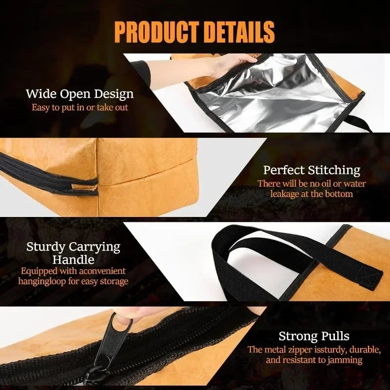 BBQ Blanket for Resting Meat Reusable Smoker Grilling Meat Insulated Resting Bag for Large Brisket/Turkeys Gifts for Men/Father