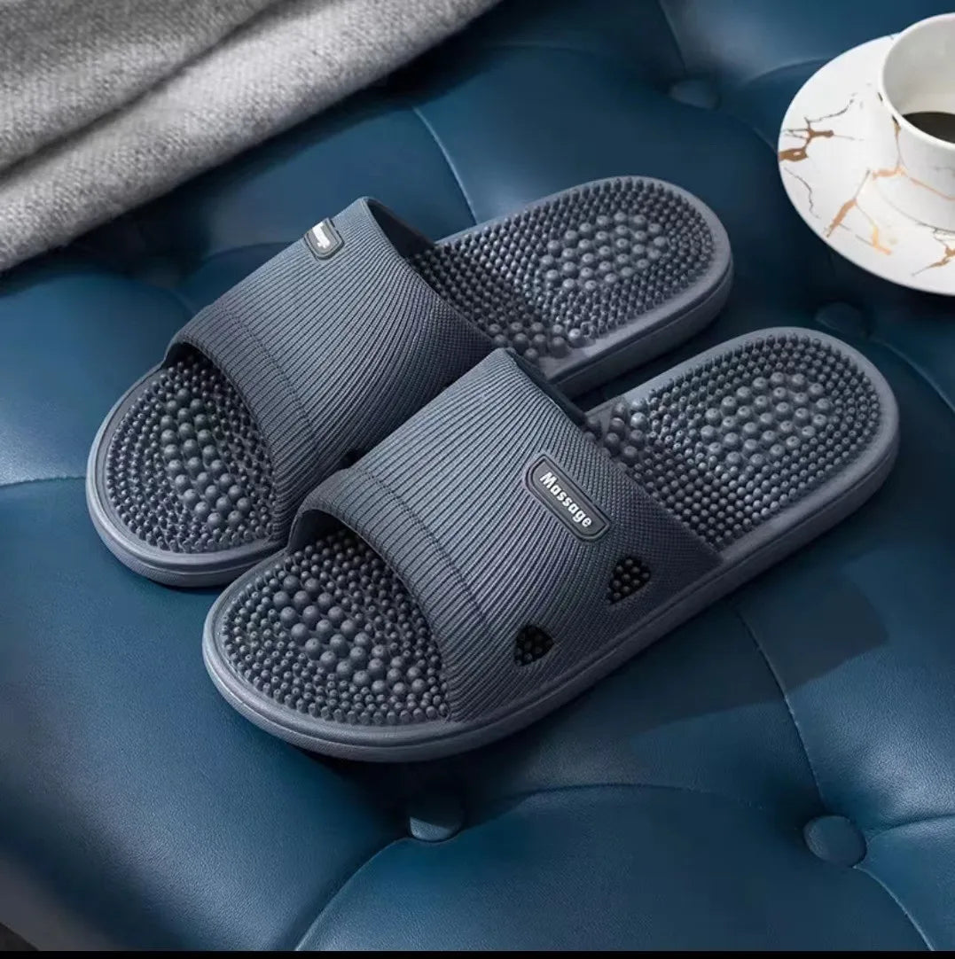 Slippers Women Solid Color Massage Non-slip Open Toe Bathroom Platform Indoor Sandals Casual Men Slip on Shoes Womens Shoes